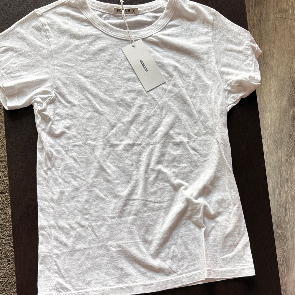Bundle of 3 Buck Mason Women’s Small NWT Pima and Heirloom Tees - Picture 2 of 11